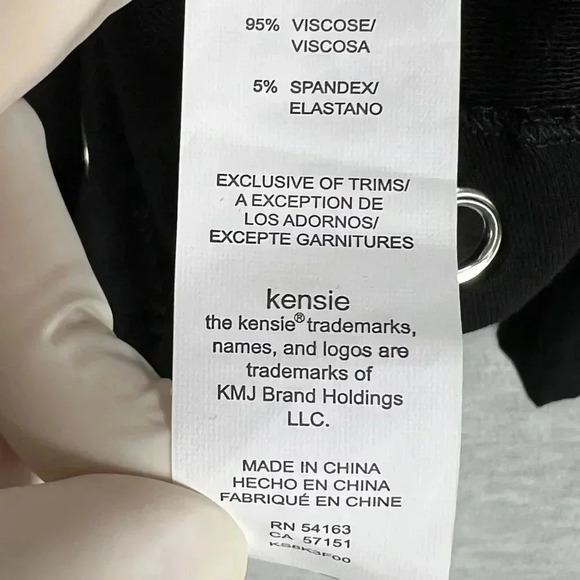 Kensie NWT Stitch Fix Exclusive Womens S Black Bell Sleeve Top Grommet Hem Fairy - Picture 14 of 16